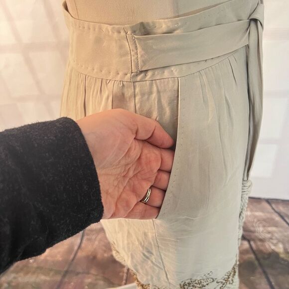 Elie Tahari NWT Parker sequined skirt in cotton seed size 2 - Picture 4 of 10